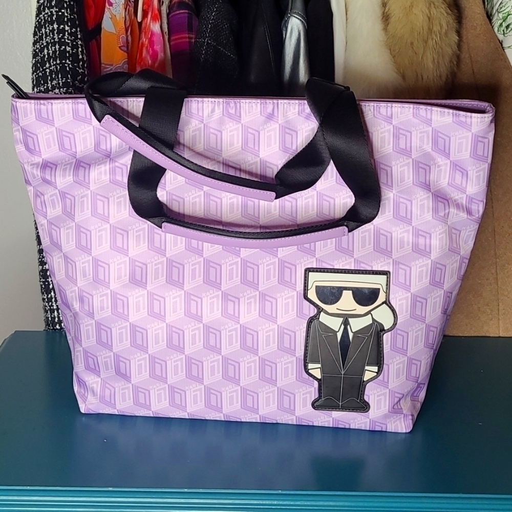 NWT Karl lagerfeld Amour purple tote